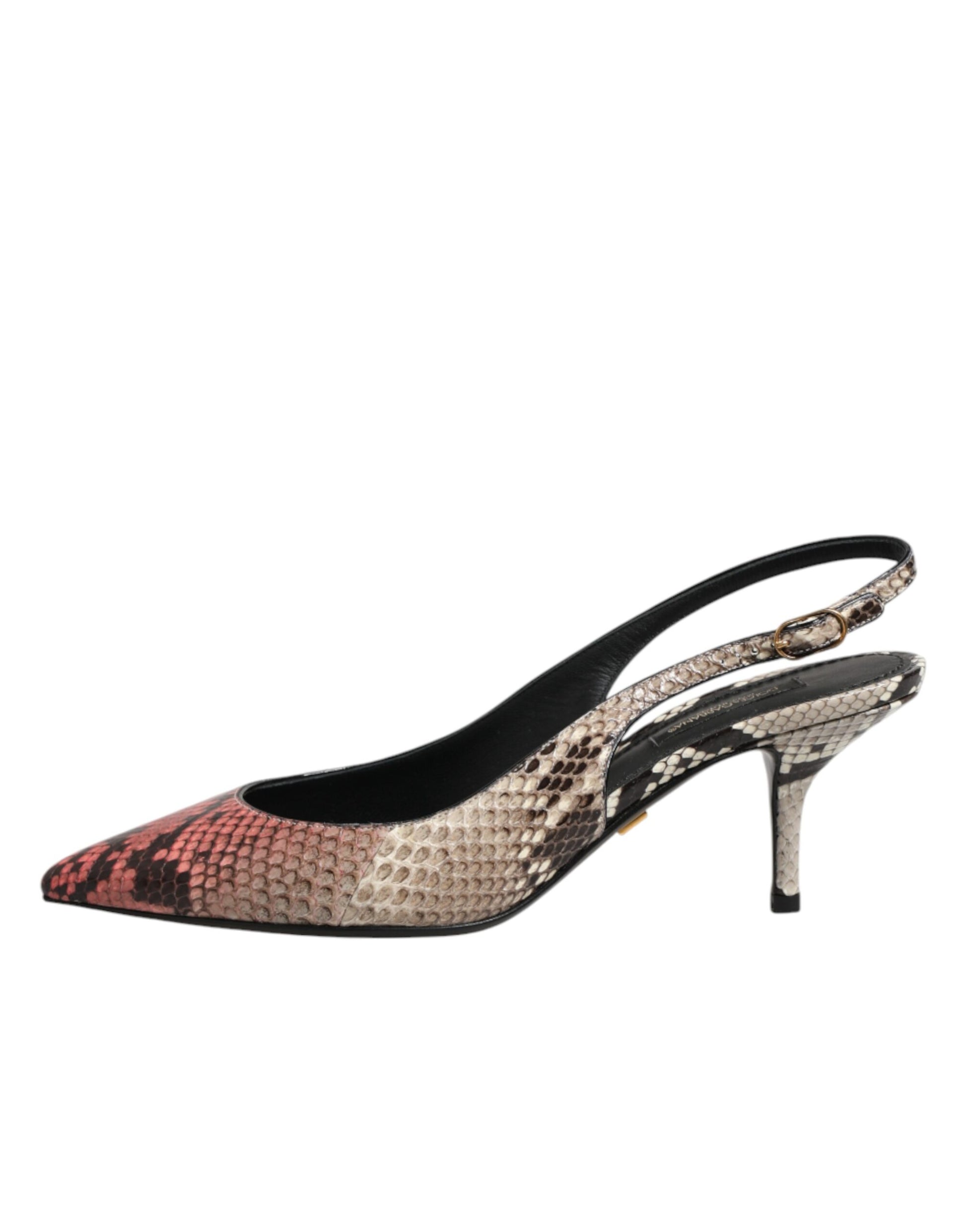 Escarpins à bride arrière en cuir multicolore Dolce & Gabbana