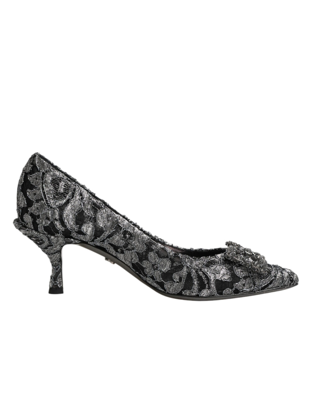 Chaussures à talons Dolce & Gabbana en dentelle argentée DG Amore