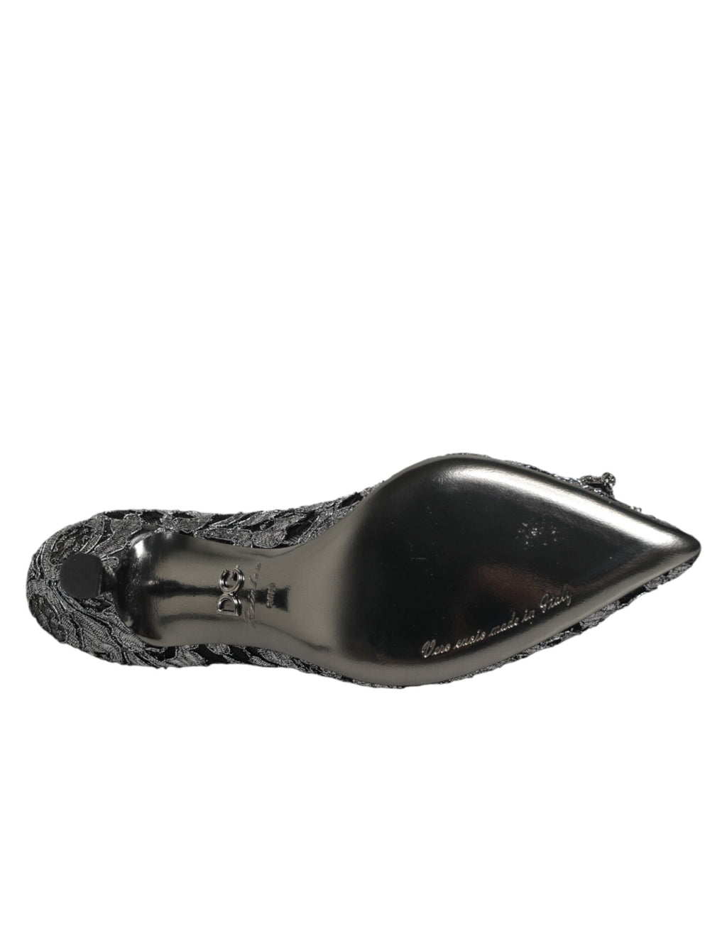 Chaussures à talons Dolce & Gabbana en dentelle argentée DG Amore