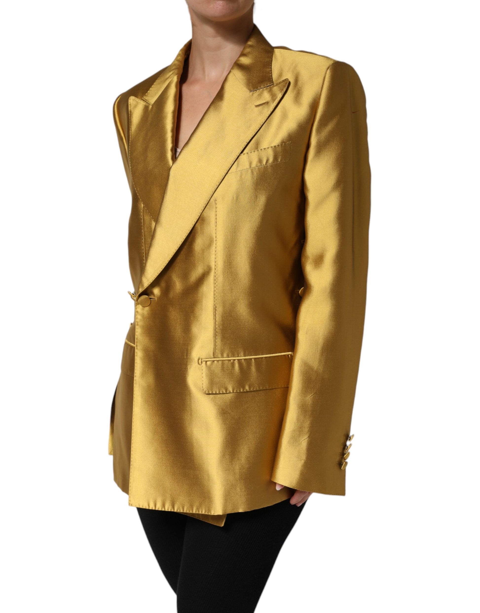Dolce & Gabbana Gold Blazer for Women detail view