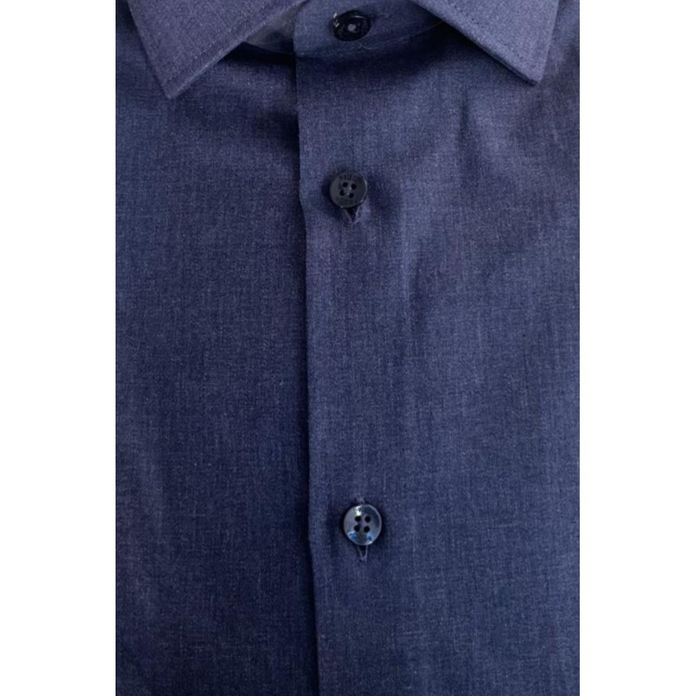 Baldinini Trend Blue Dress Shirt for Men detail view