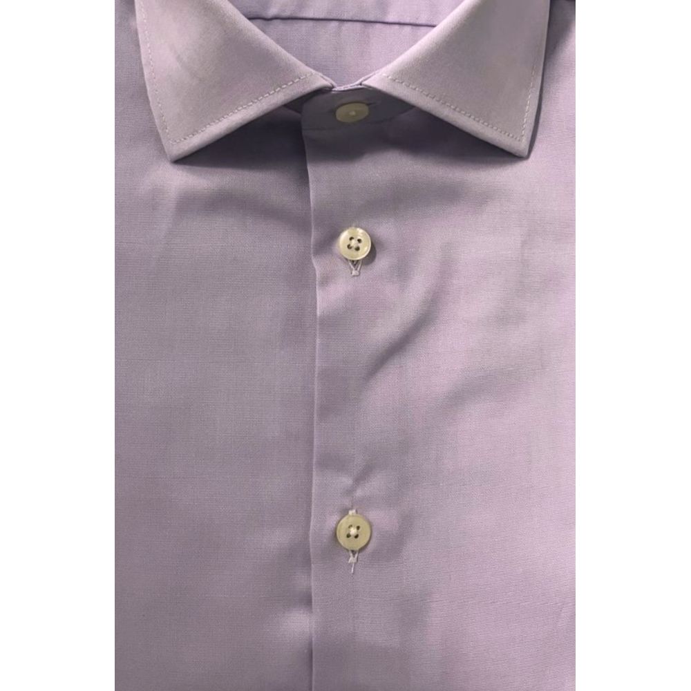 Baldinini Trend Purple Dress Shirt for Men detail view