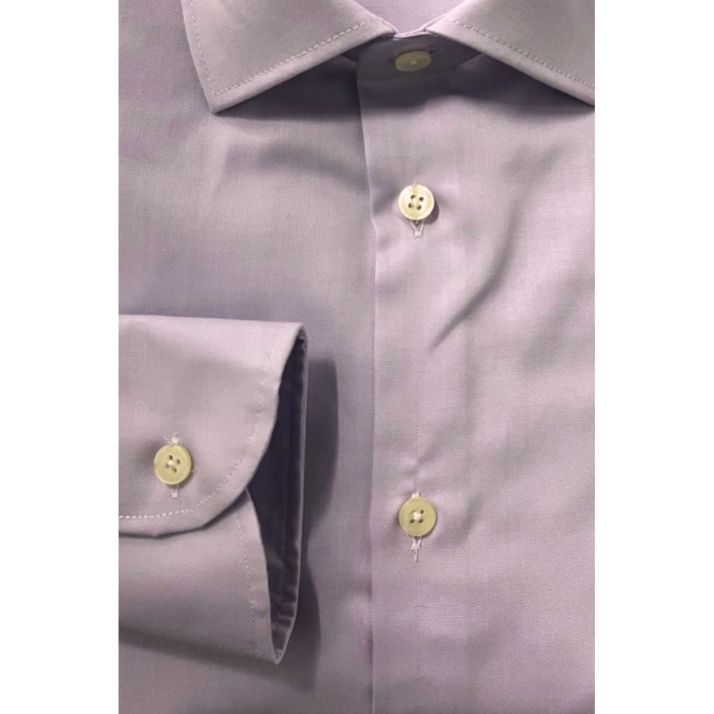 Baldinini Trend Purple Dress Shirt for Men side view