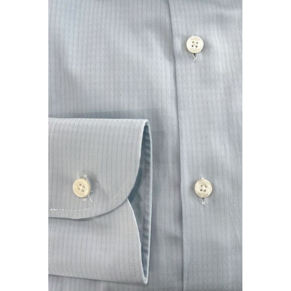 Baldinini Trend Blue Dress Shirt for Men side view