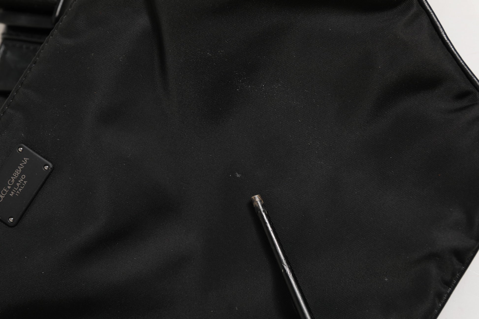 Dolce & Gabbana Black Logo Tape Print Waist Fanny Pack Men's Borse Bag