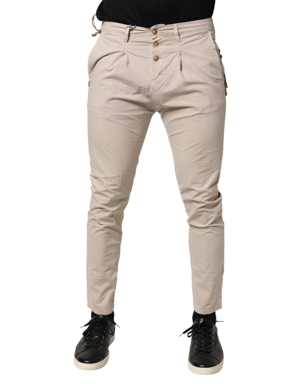 Daniele Alessandrini Beige Slim Fit Jeans for Men