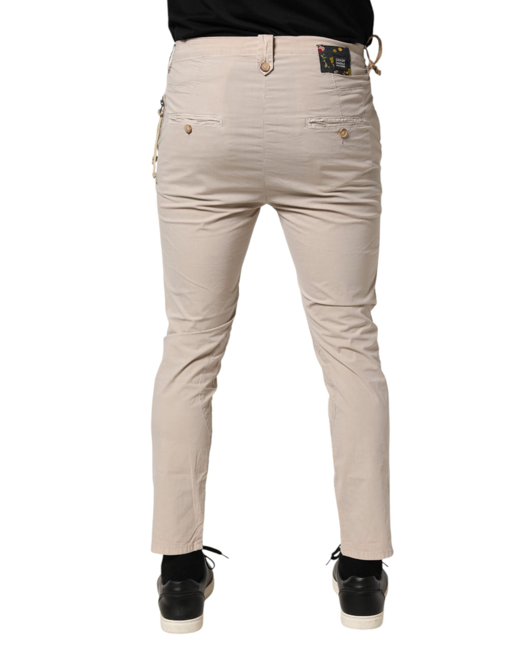 Daniele Alessandrini Beige Slim Fit Jeans for Men side view