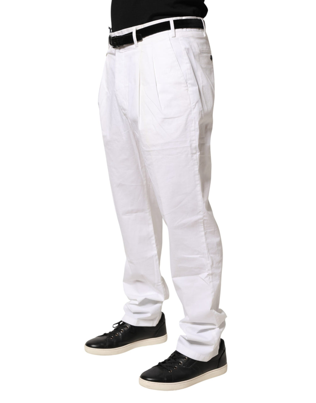 Lardini White Casual Pants for Men detail view