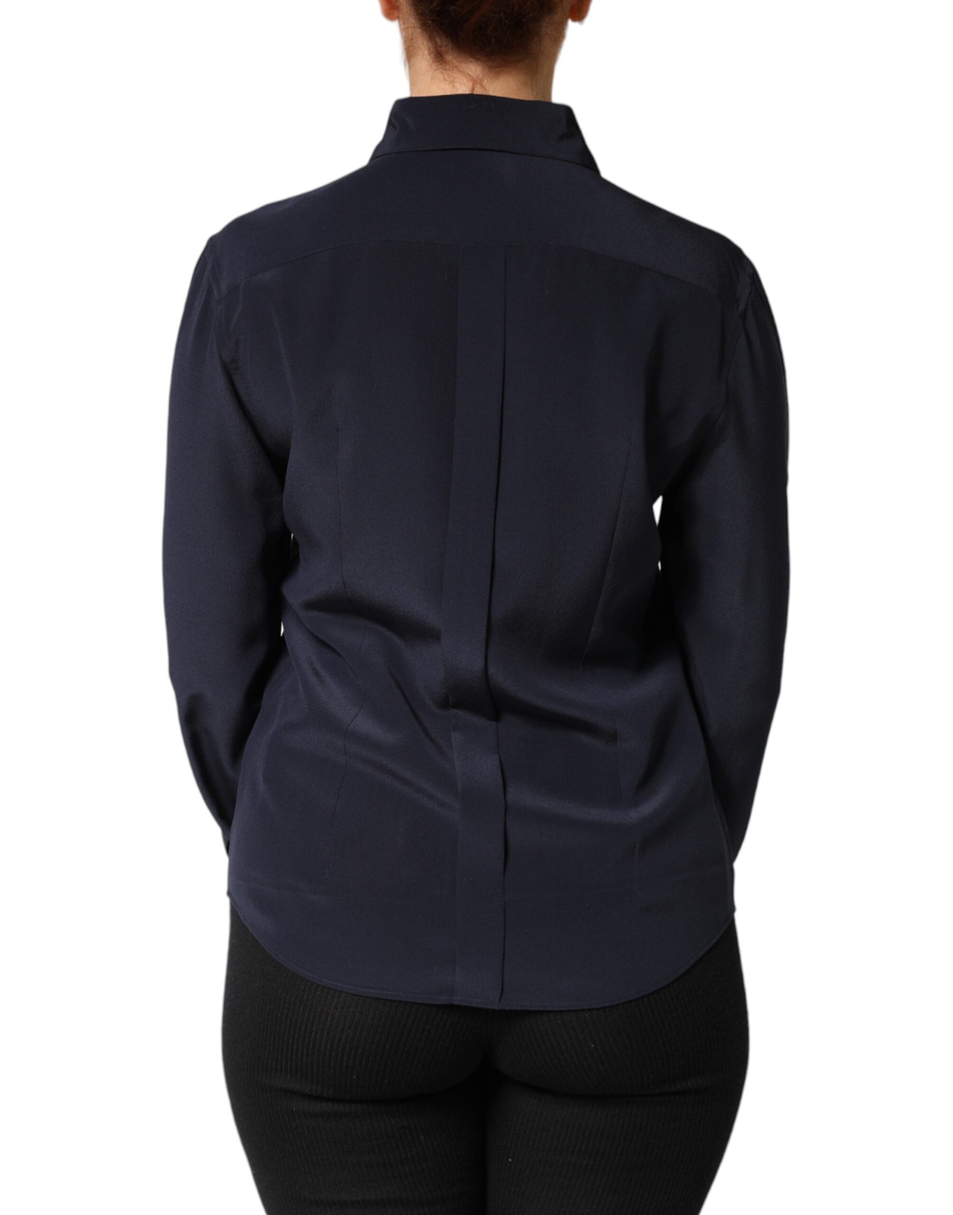 Dolce & Gabbana Blue Dress Shirt for Women side view