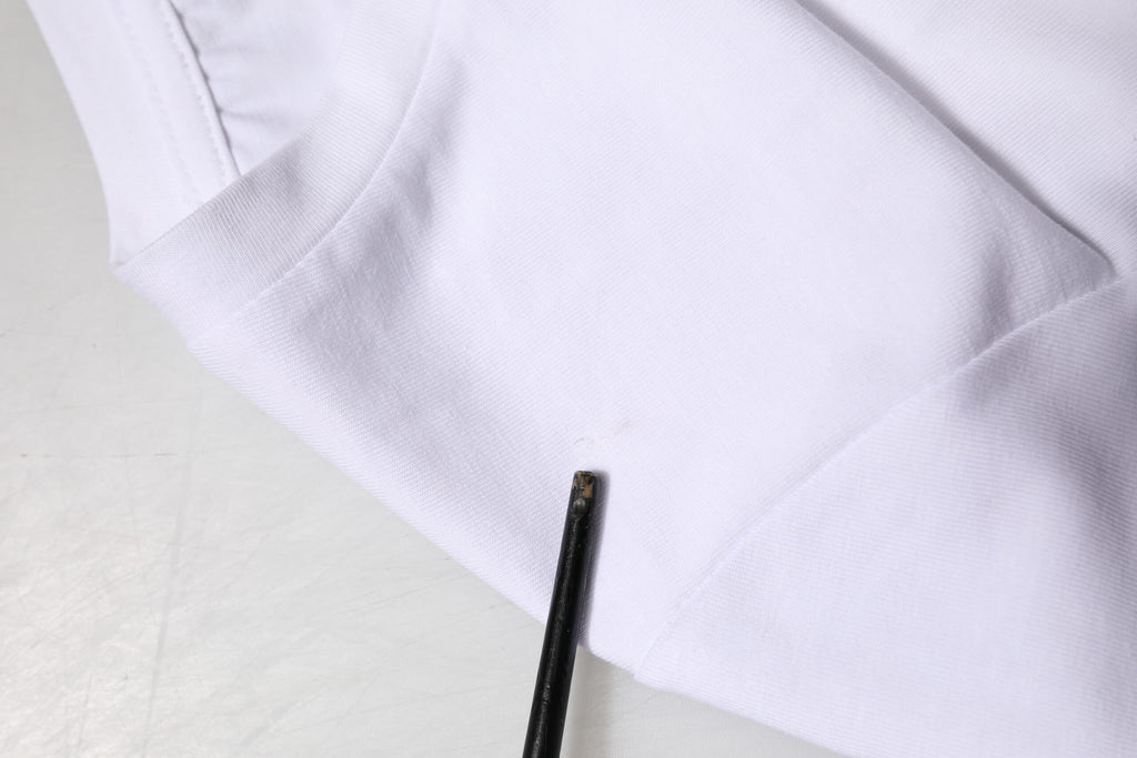 John Richmond White Printed Cotton Stretch Crew Neck T-shirt