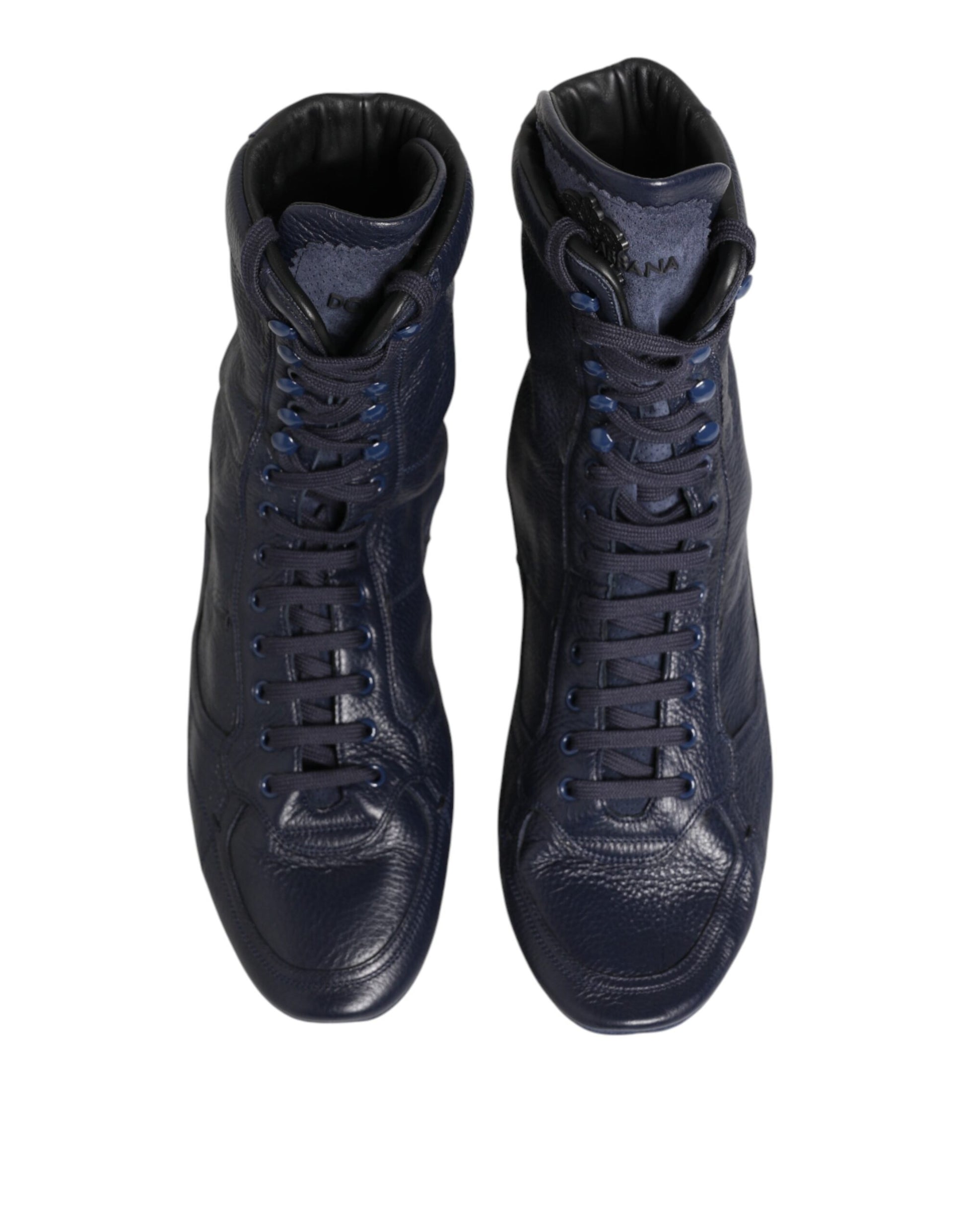 Dolce & Gabbana Blue Lace Up Boots for Men side view