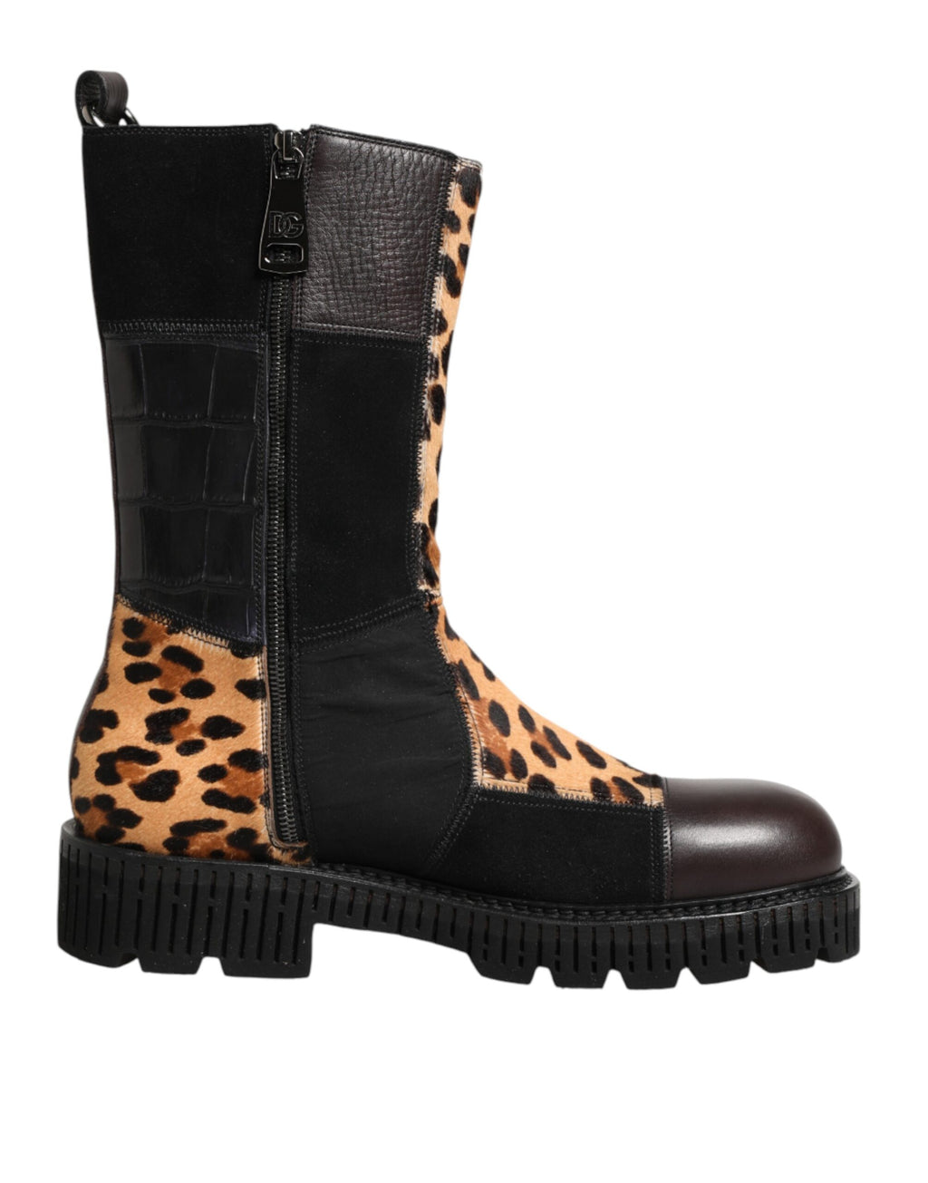Dolce & Gabbana Bottes Mi-Mollet Léopard Multicolore Chaussures