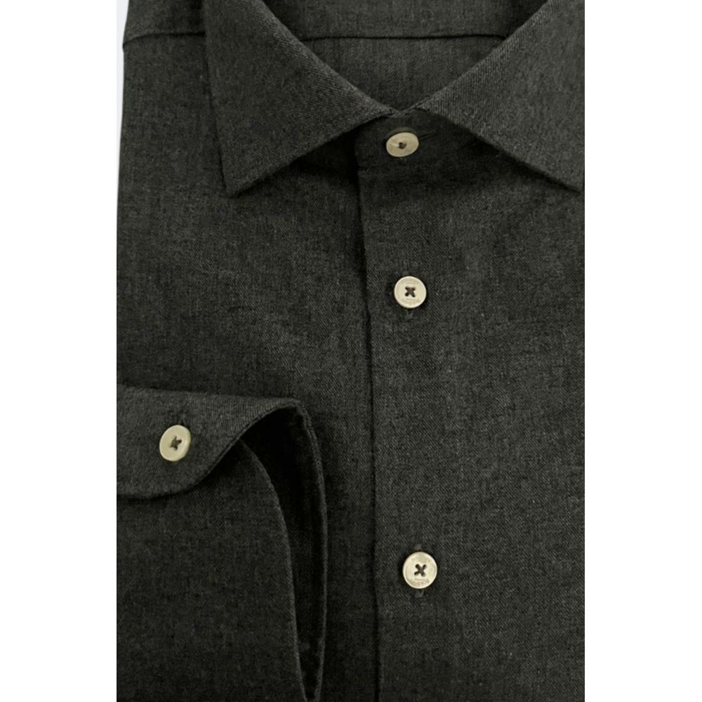 Baldinini Trend Grey Dress Shirt for Men side view