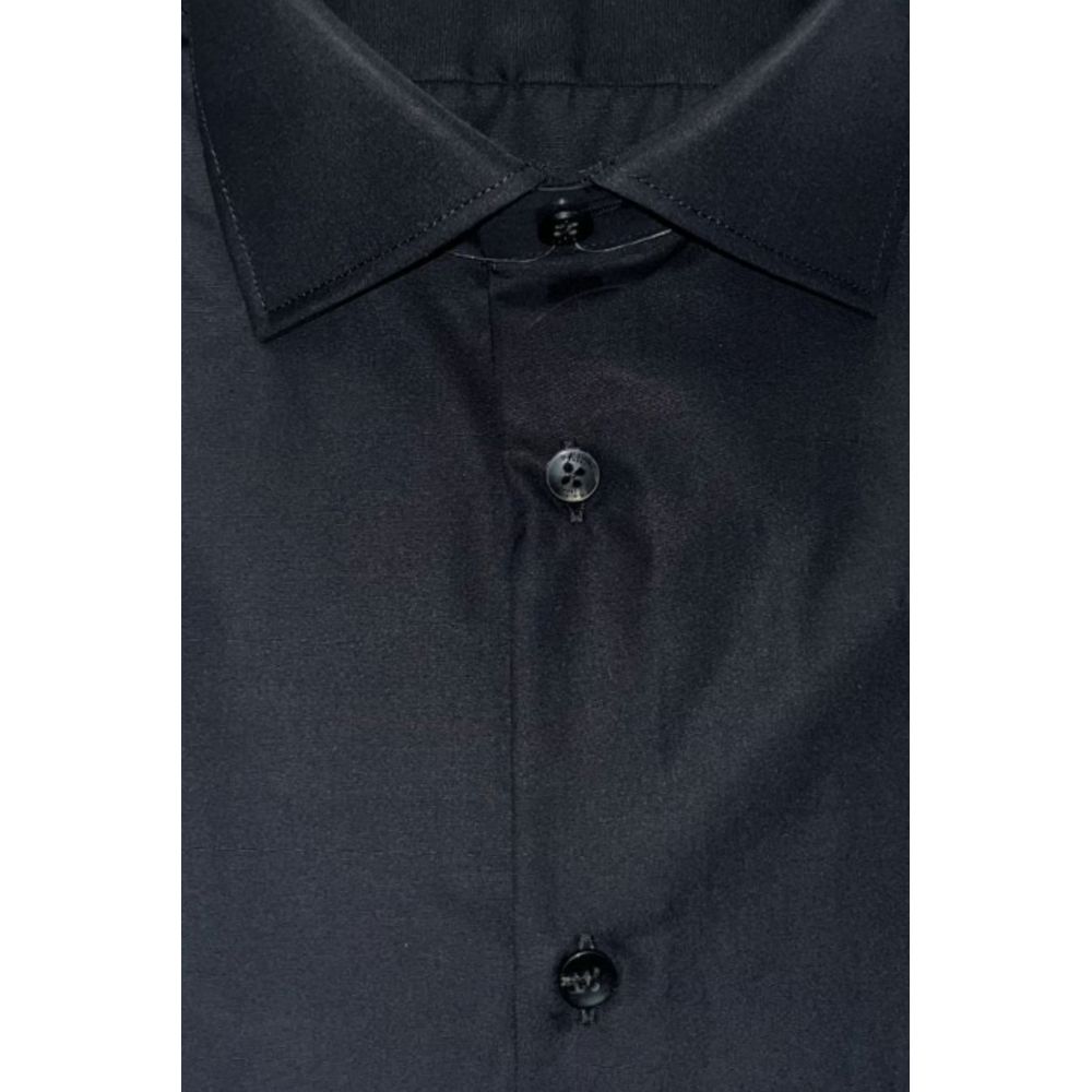 Baldinini Trend Black Dress Shirt for Men detail view