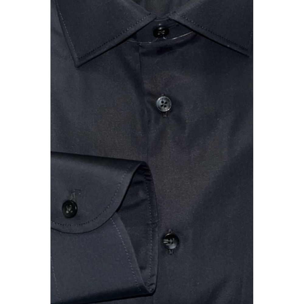 Baldinini Trend Black Dress Shirt for Men side view