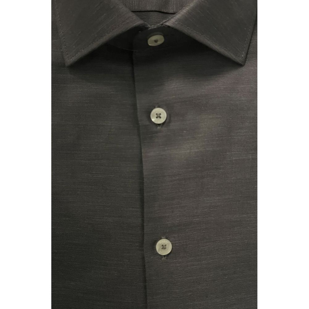 Baldinini Trend Grey Dress Shirt for Men detail view