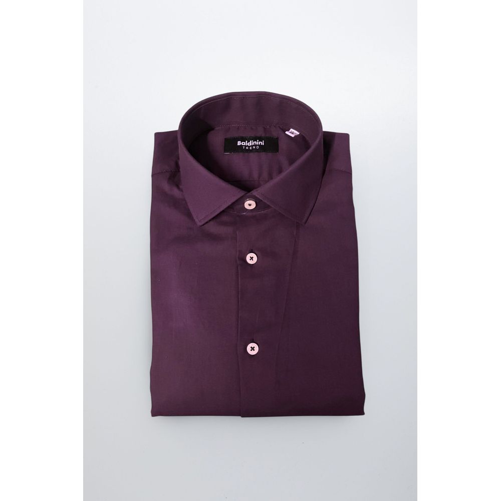Baldinini Trend Purple Dress Shirt for Men