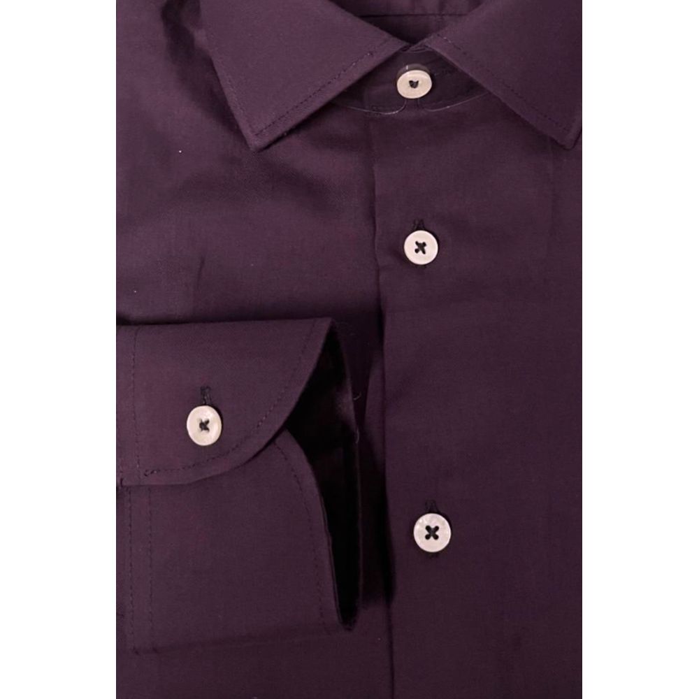Baldinini Trend Purple Dress Shirt for Men side view