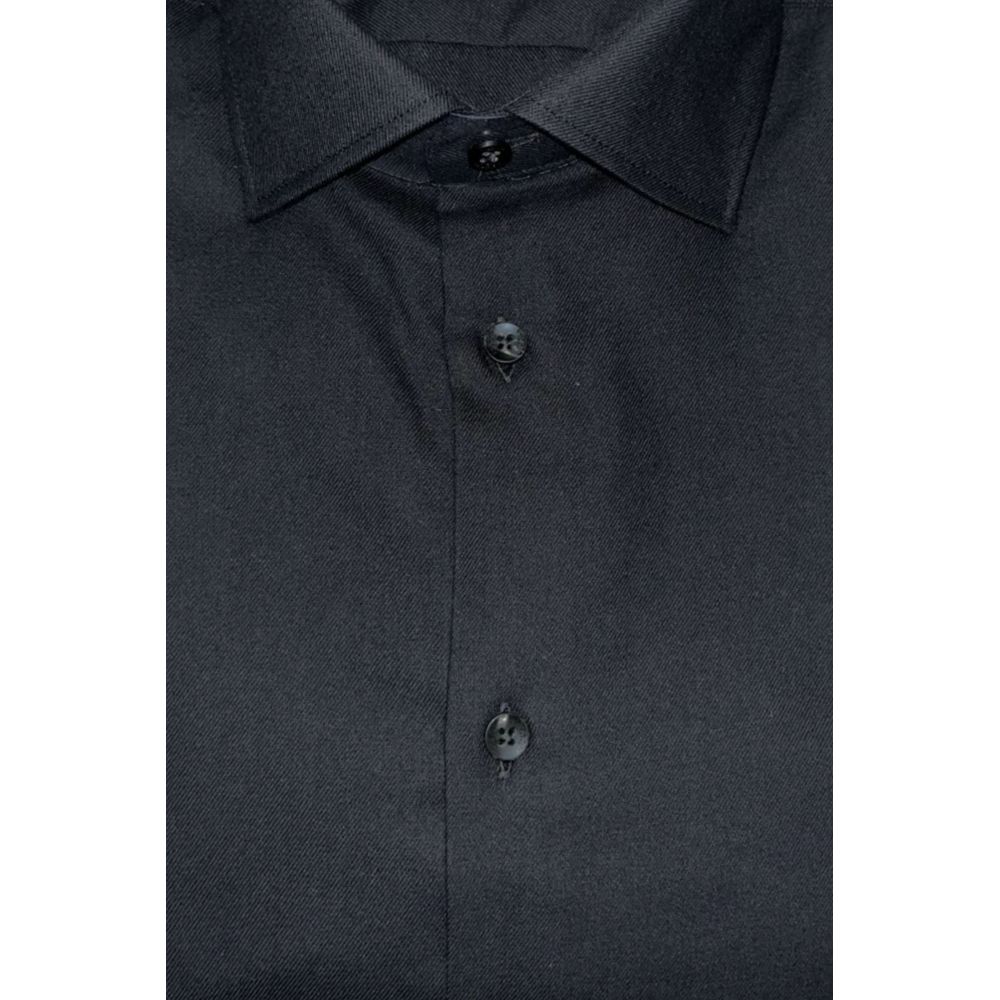 Baldinini Trend Black Dress Shirt for Men detail view