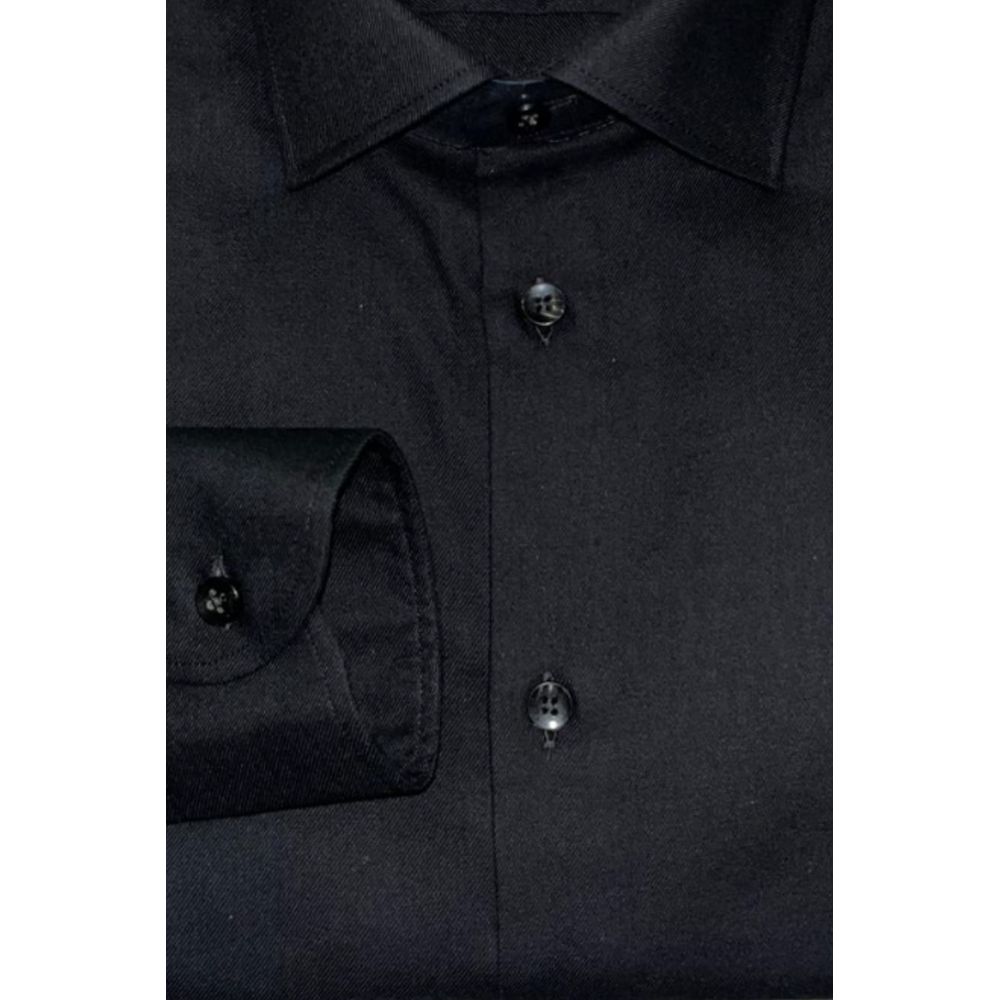 Baldinini Trend Black Dress Shirt for Men side view