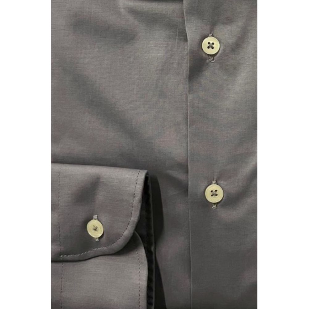 Baldinini Trend Grey Dress Shirt for Men side view