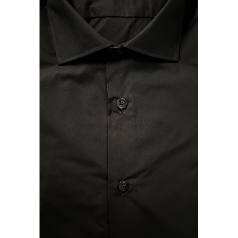 Baldinini Trend Black Dress Shirt for Men detail view