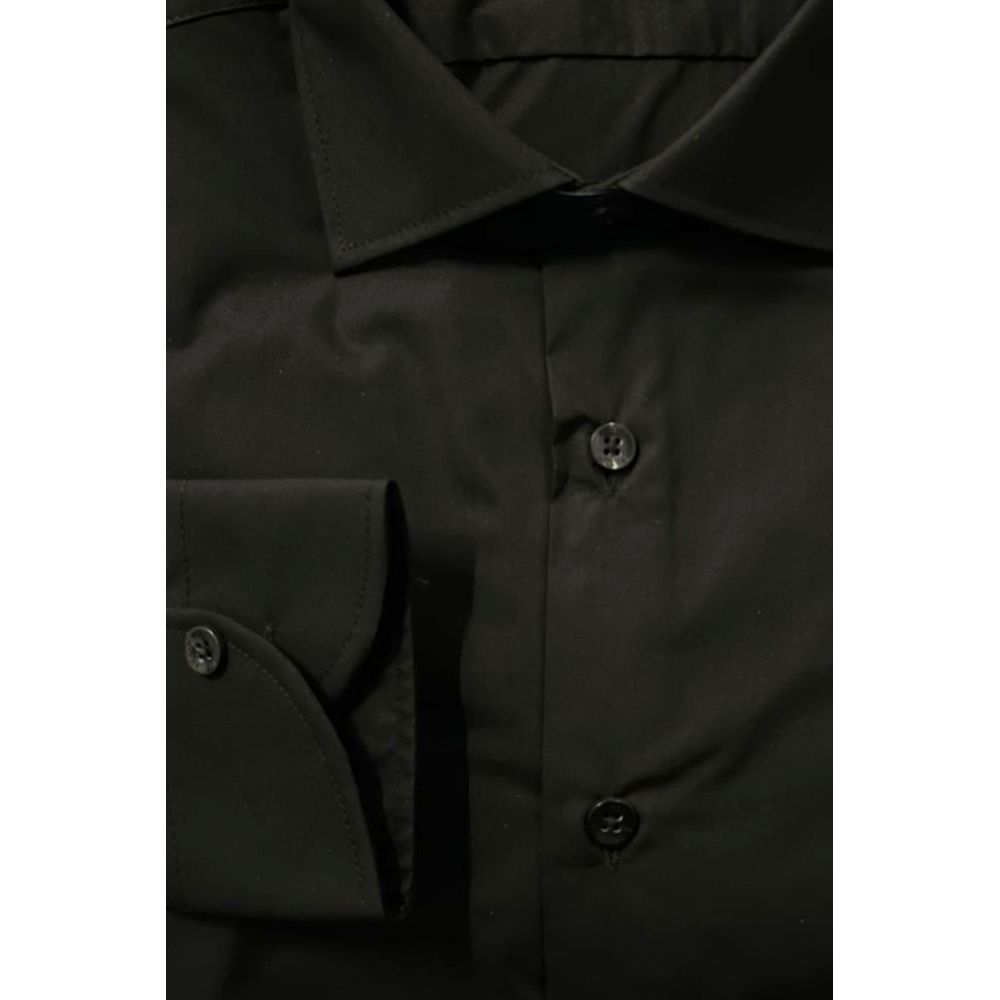 Baldinini Trend Black Dress Shirt for Men side view
