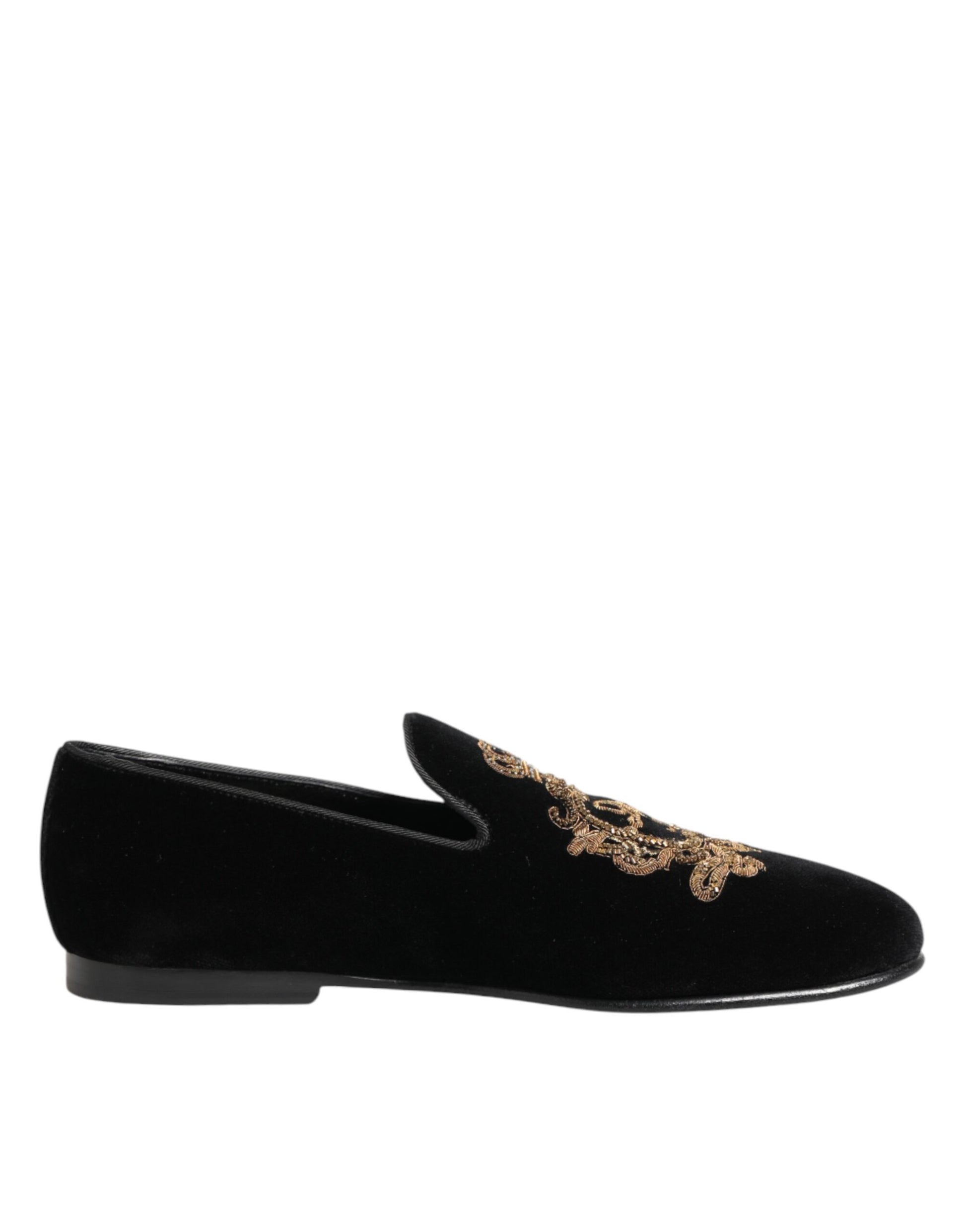 Dolce & Gabbana Black Slip On Loafers for Men
