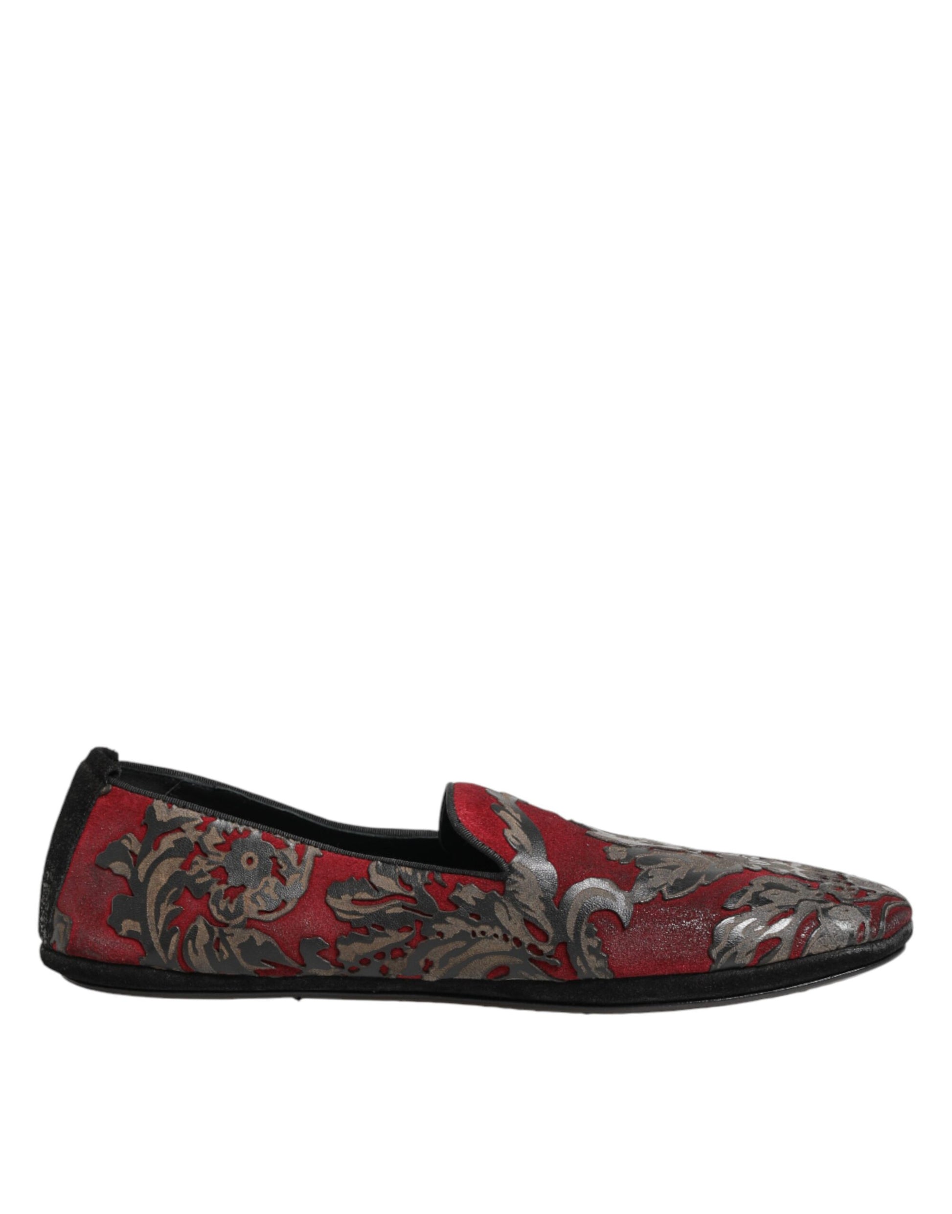 Dolce & Gabbana Red Slip On Loafers for Men