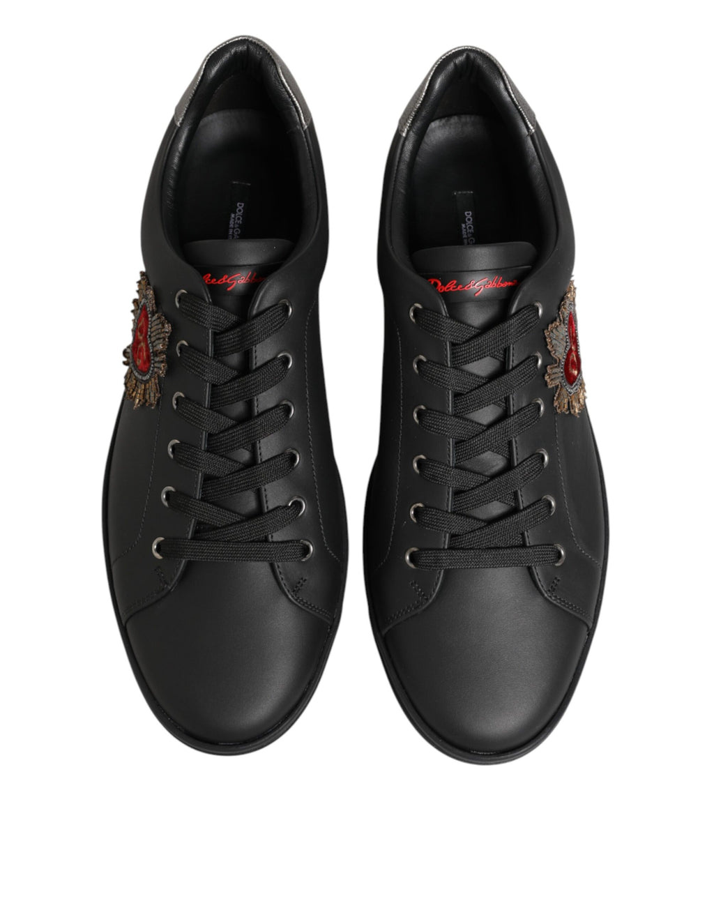 Dolce & Gabbana Black Low Top Sneakers for Men side view