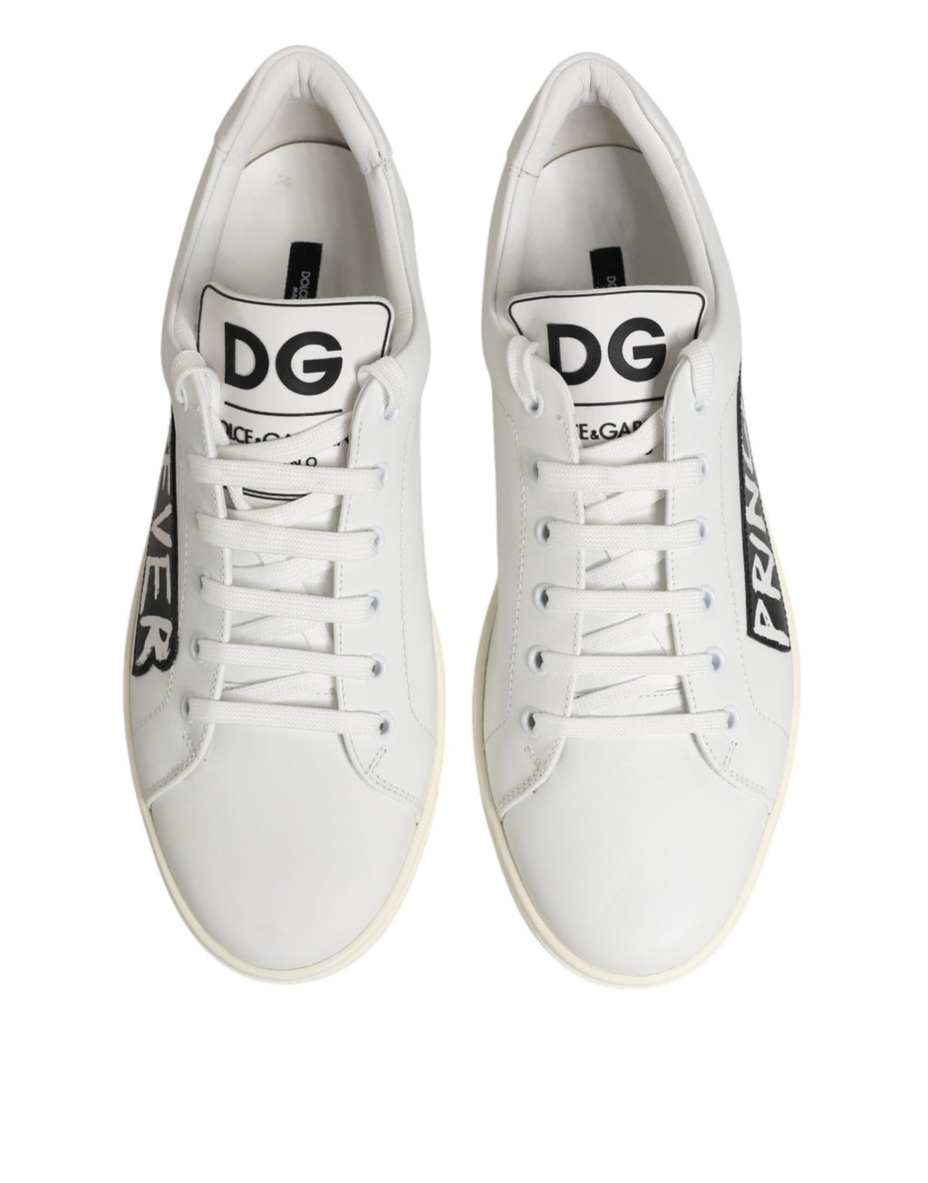 Dolce & Gabbana White Low Top Sneakers for Men side view