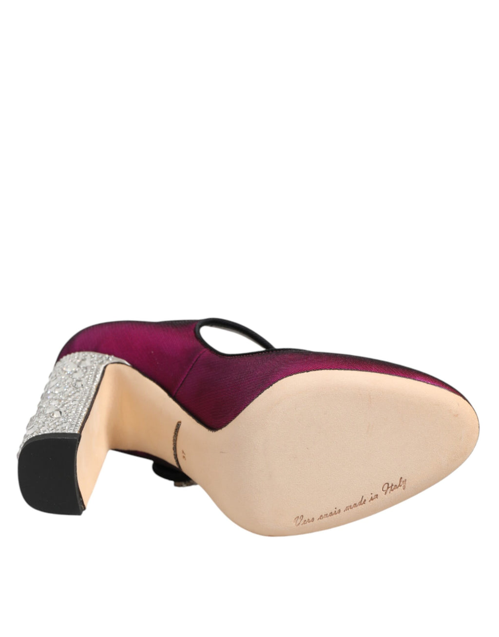 Dolce & Gabbana Pink Strass Mary Janes Heels Pumps Shoes