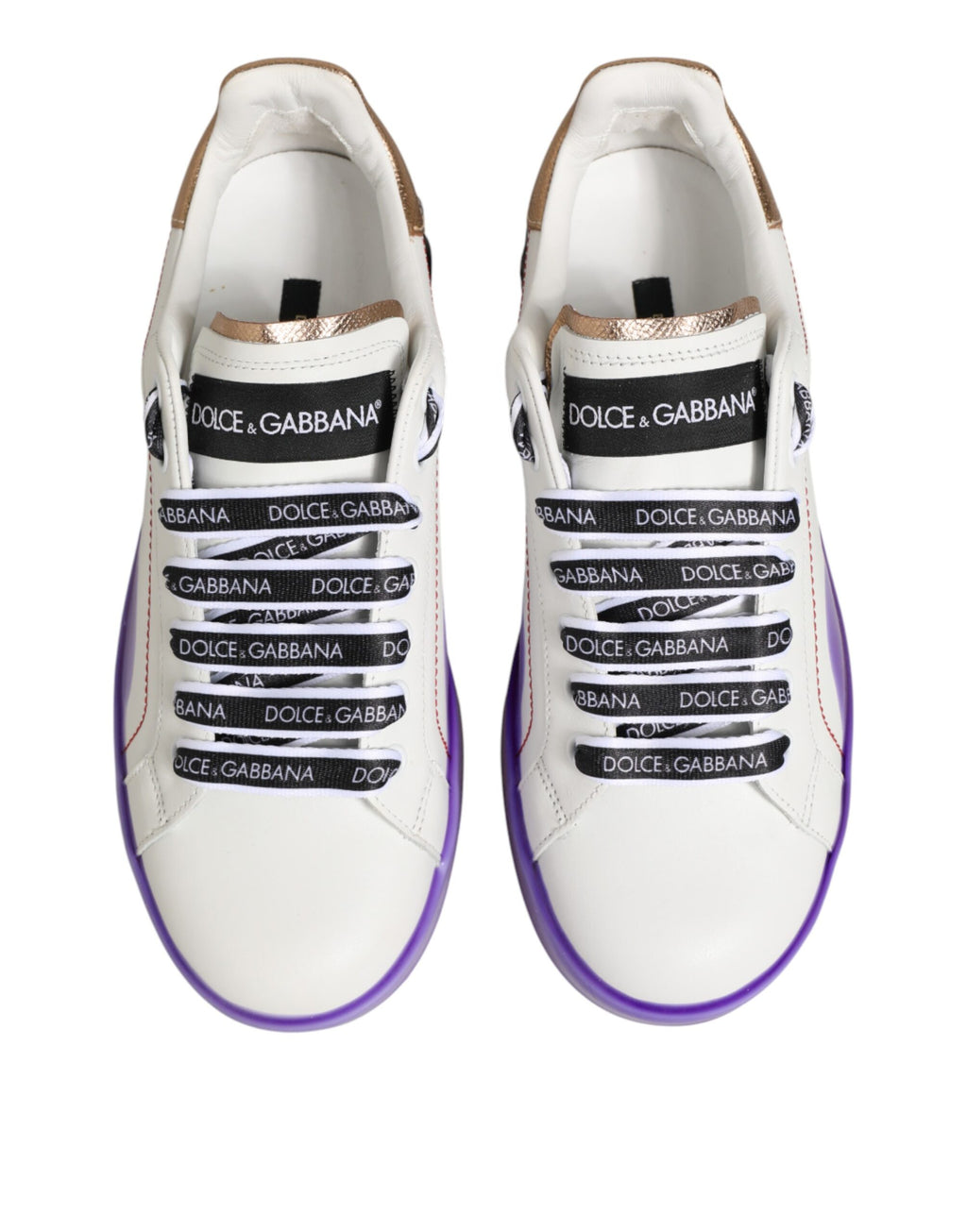 Dolce & Gabbana White Low Top Sneakers for Women side view