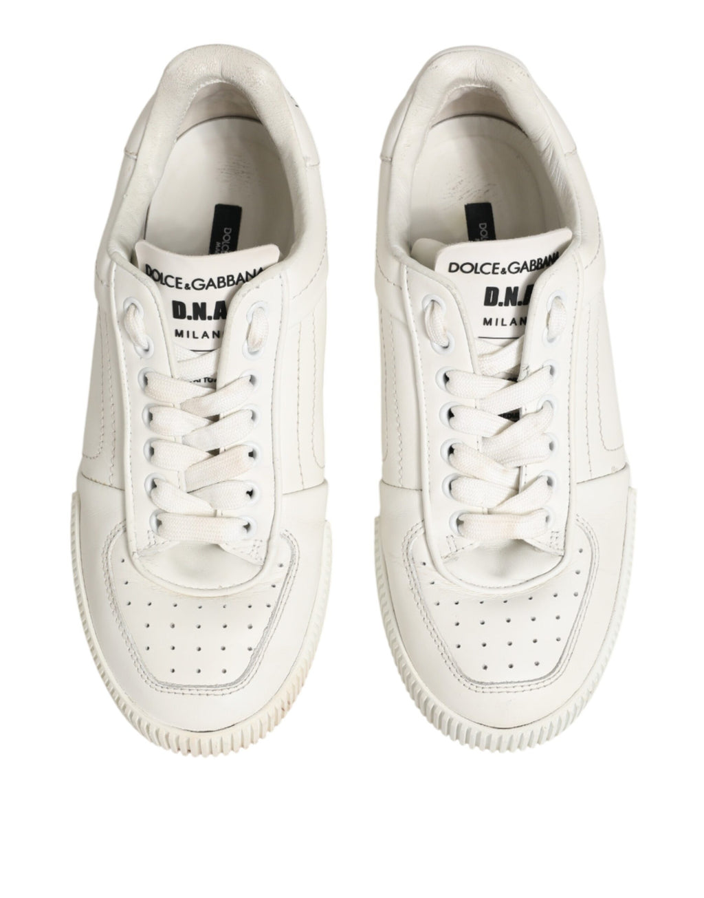 Dolce & Gabbana White Low Top Sneakers for Women side view