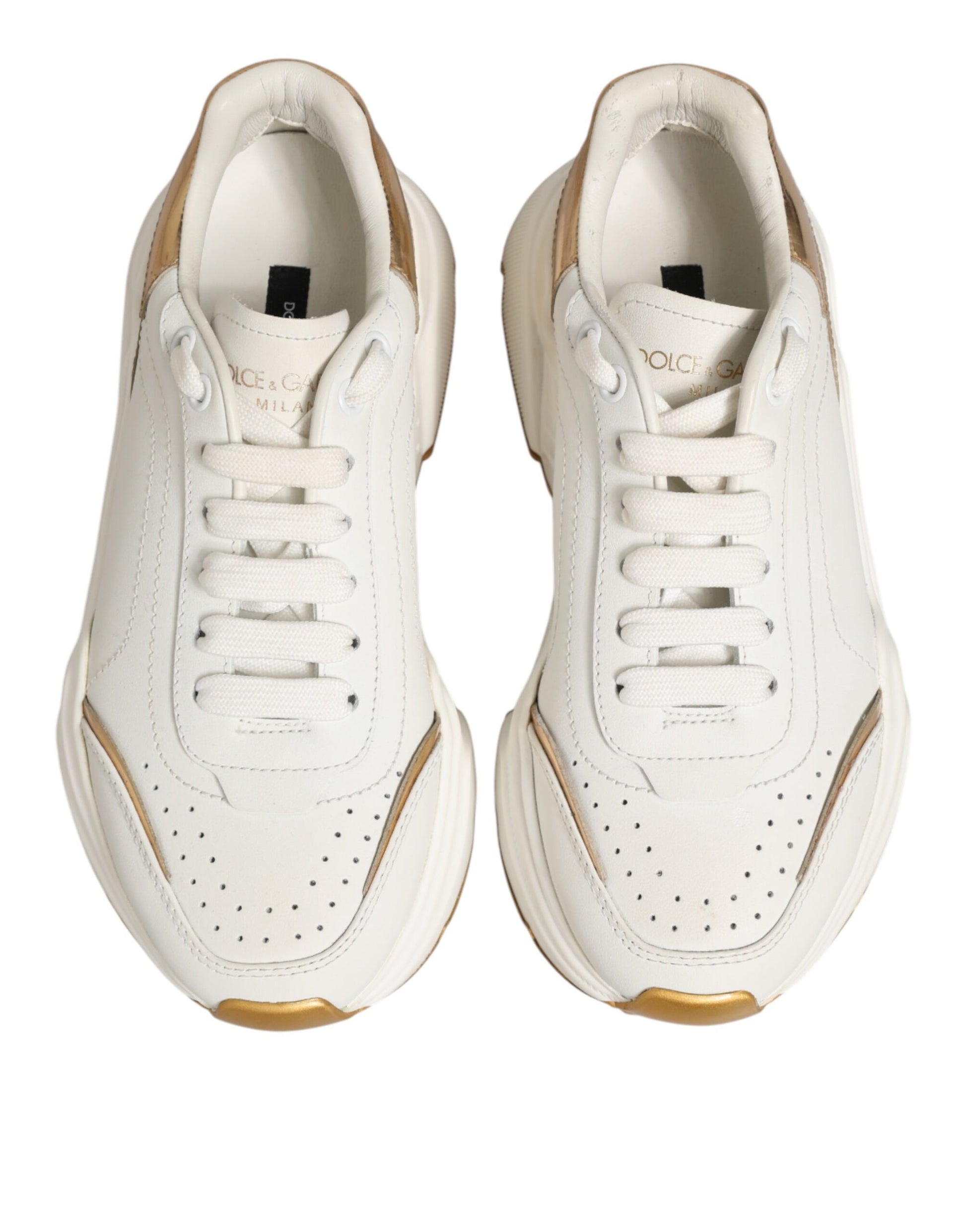 Dolce & Gabbana White Chunky Sneakers for Women side view