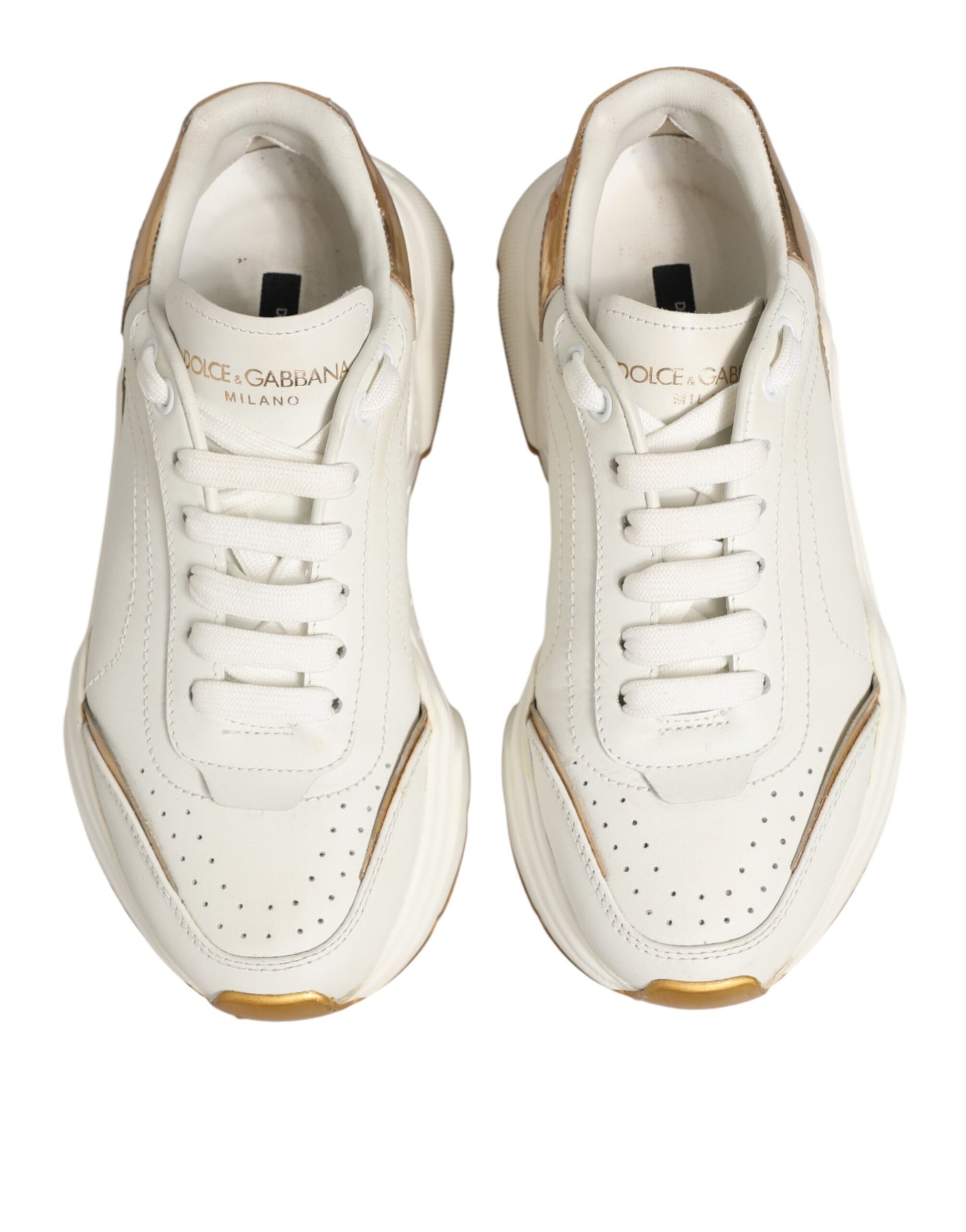 Dolce & Gabbana White Chunky Sneakers for Women side view