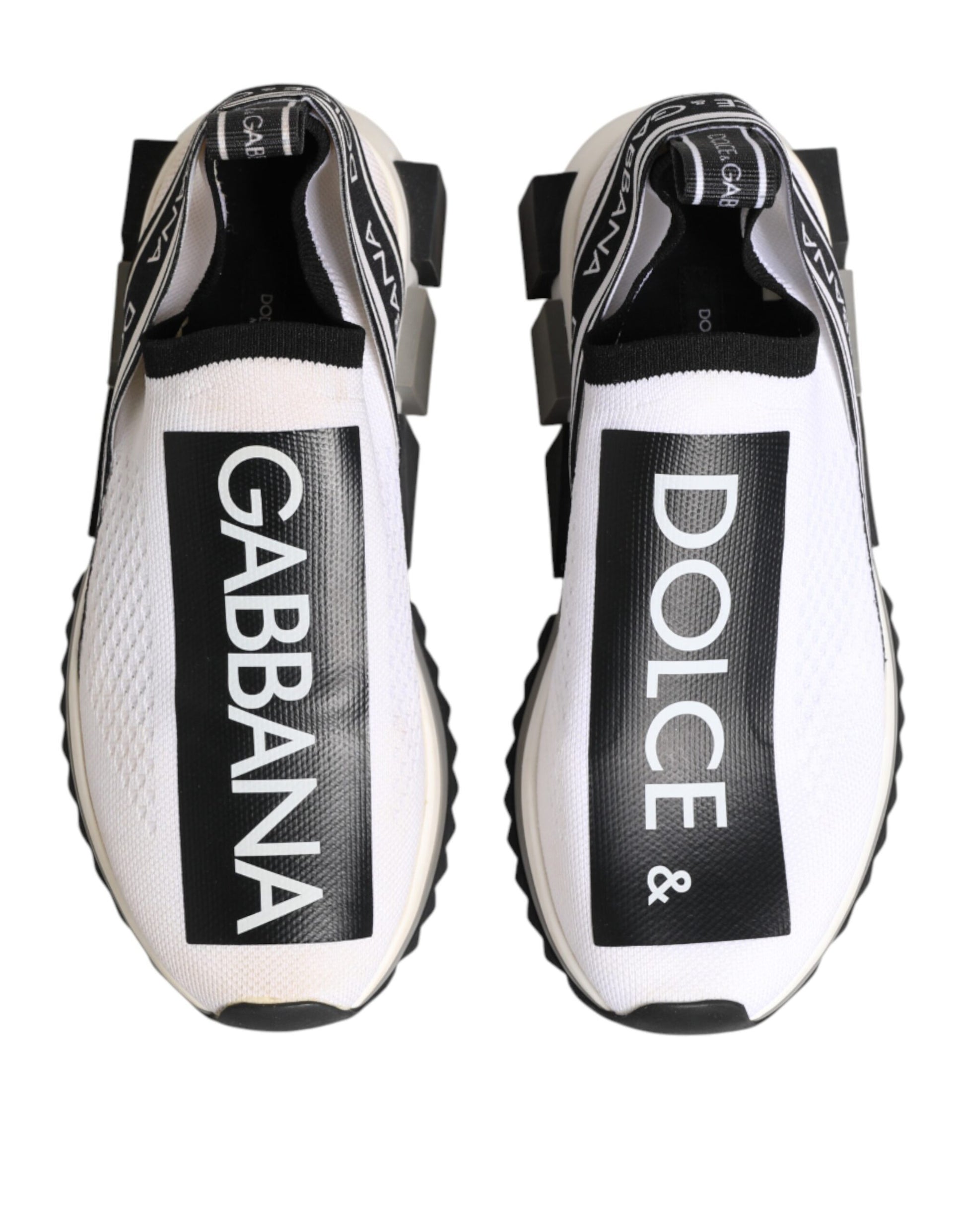 Chaussures Baskets Basses Blanches Sorrento Logo Dolce & Gabbana