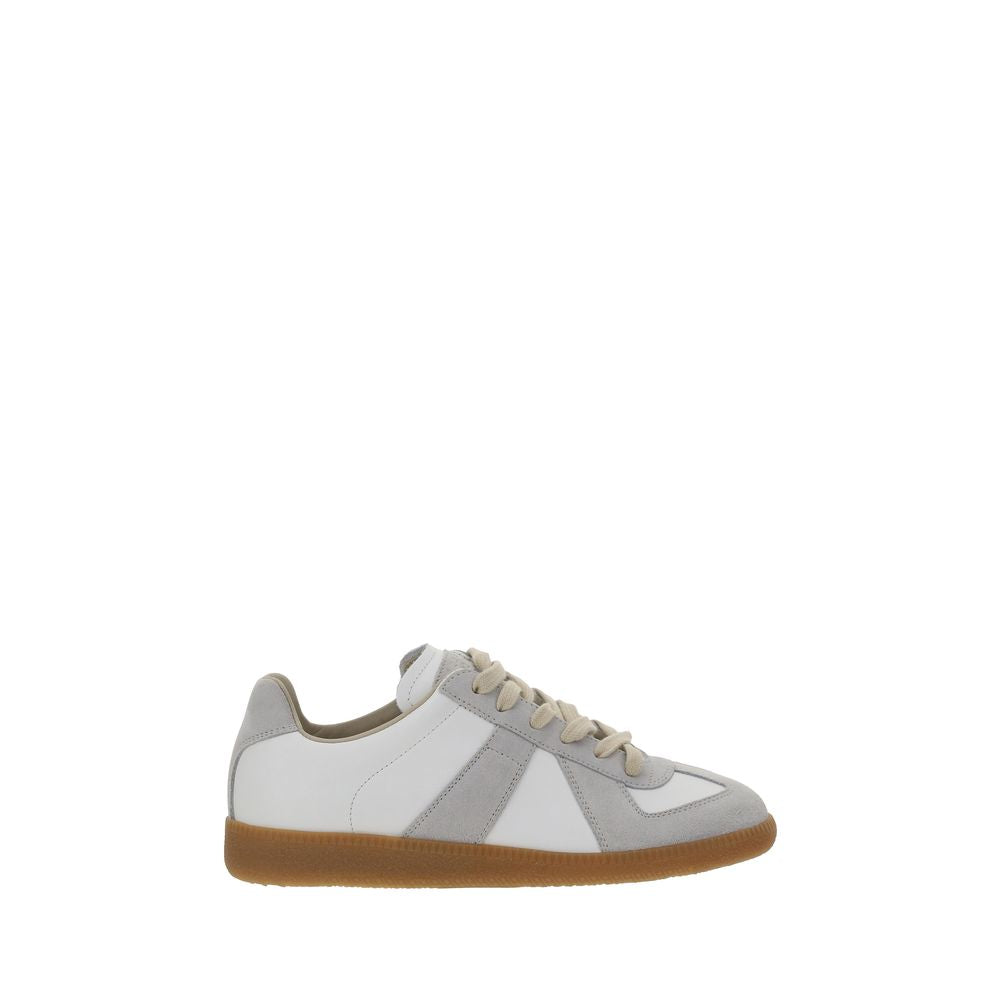 Baskets basses Maison Margiela en cuir de veau blanc Bos Taurus