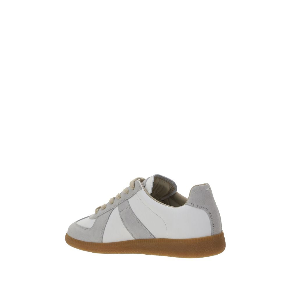 Baskets basses Maison Margiela en cuir de veau blanc Bos Taurus