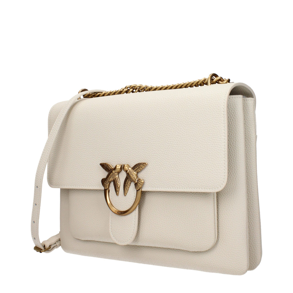 PINKO Beige Leather Crossbody Bag