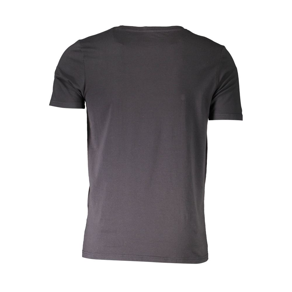 Aeronautica Militare Schwarzes Herren-T-Shirt aus Baumwolle