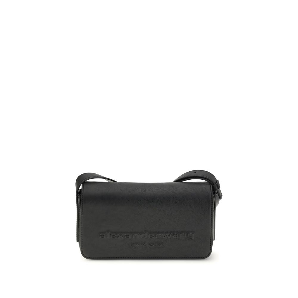 Sac à bandoulière Alexander Wang en cuir de veau noir