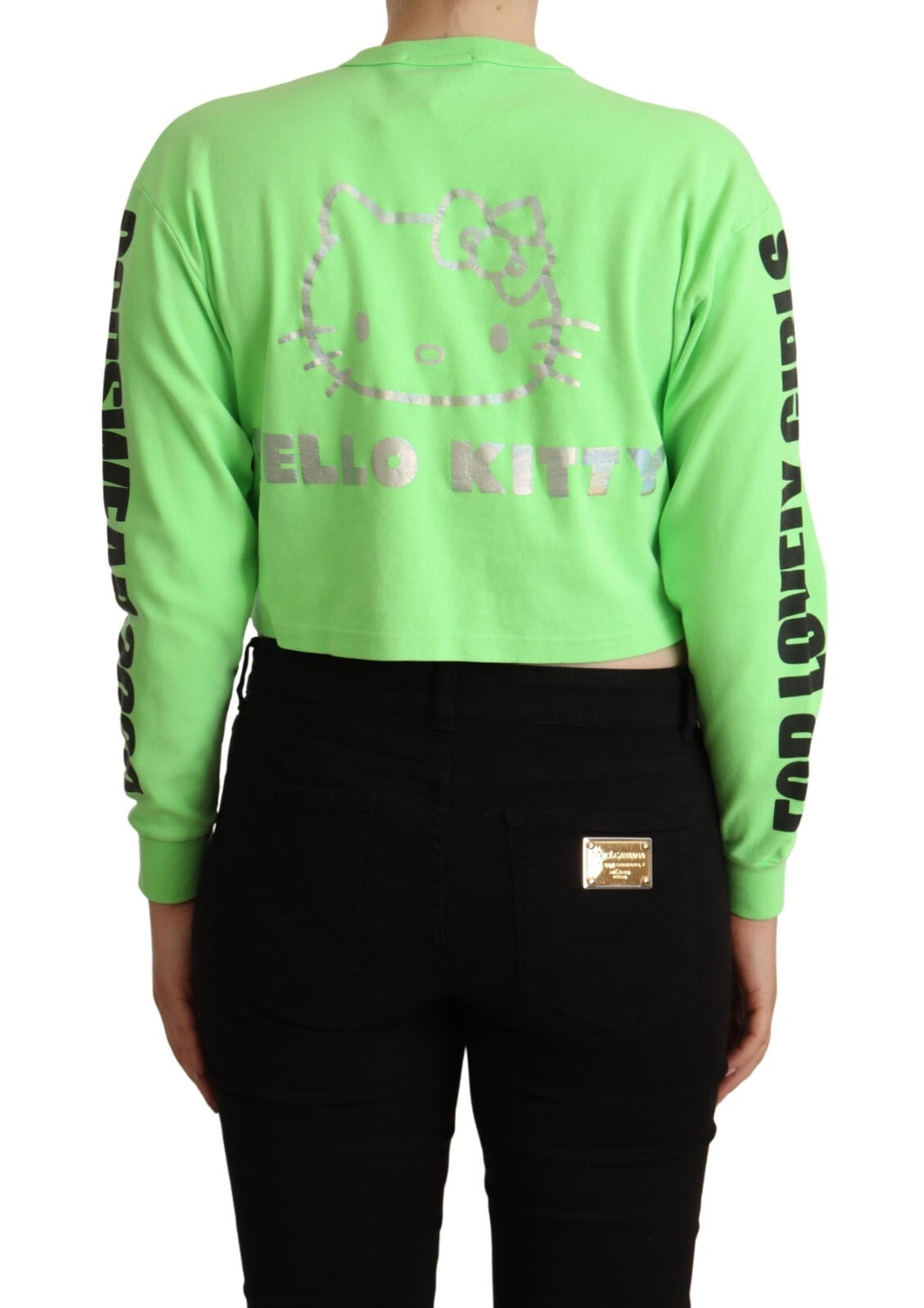 GCDS Green Sweatshirt for Women detail view