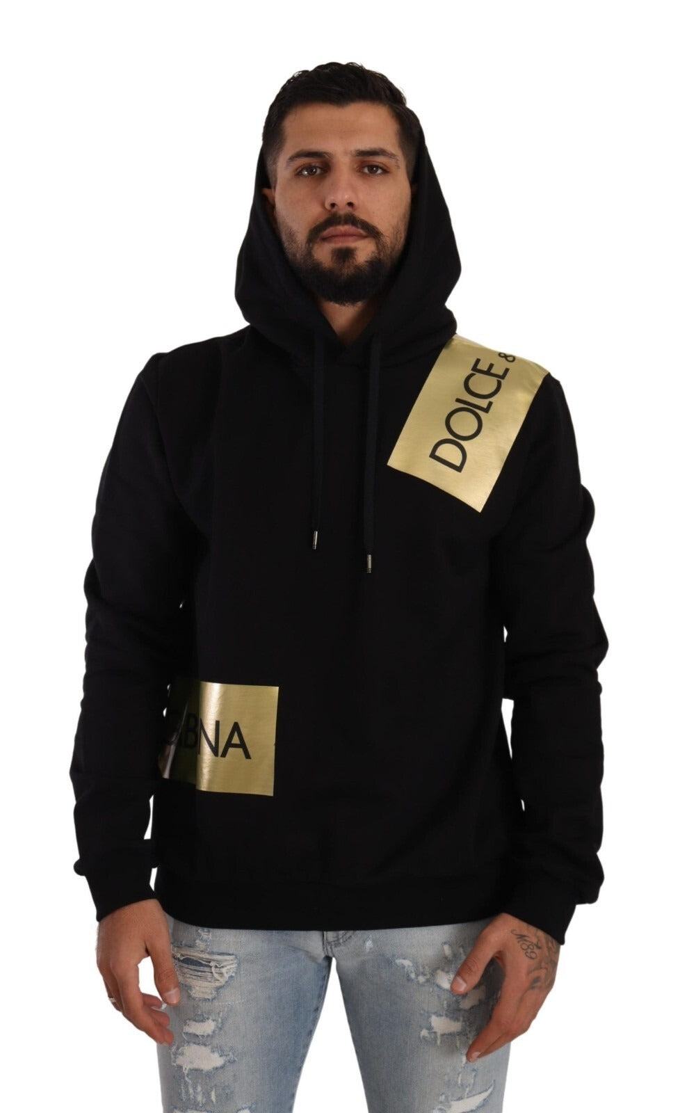Dolce & Gabbana Black Hoodie for Men detail view