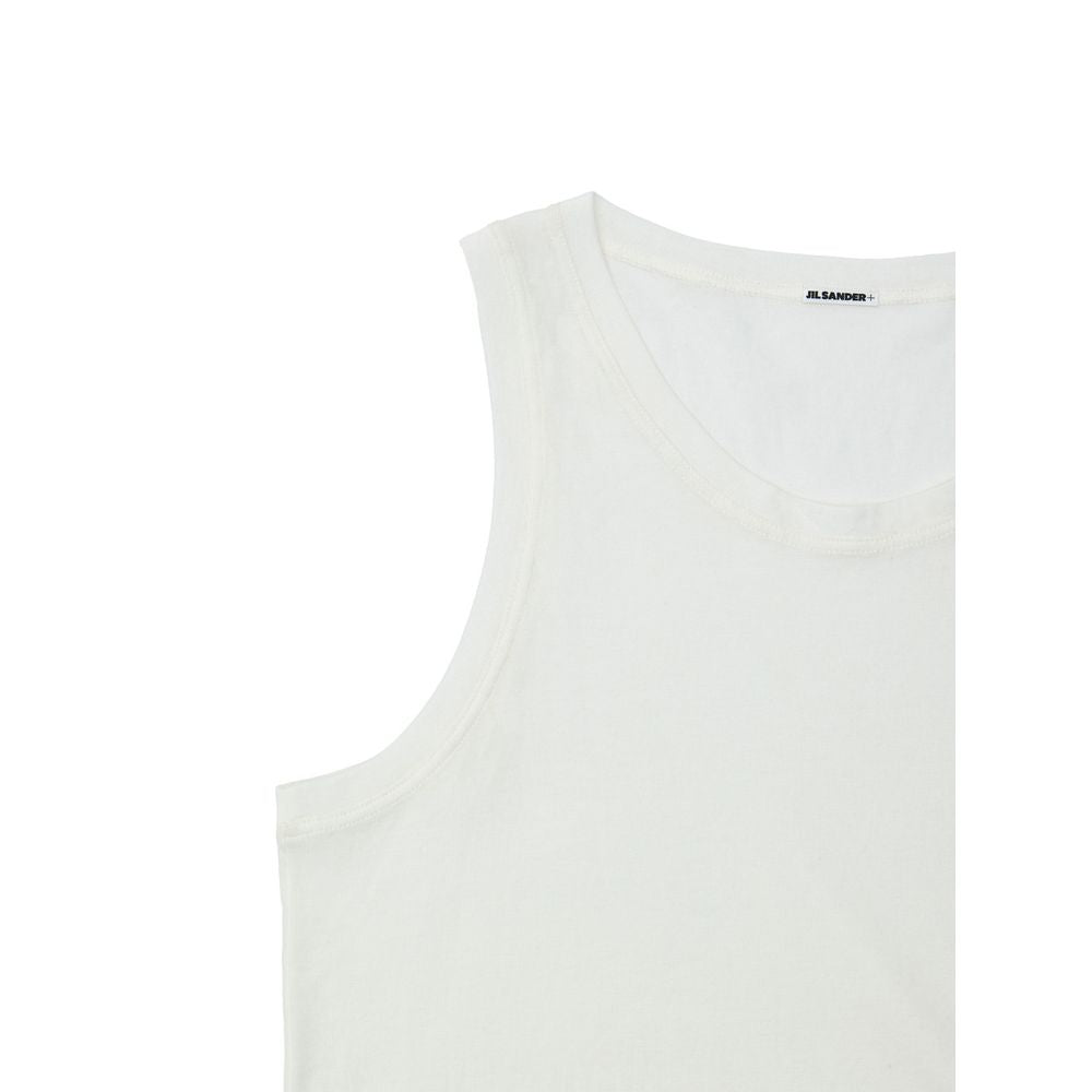 Jil Sander White Sleeveless Jacket for Men detail view