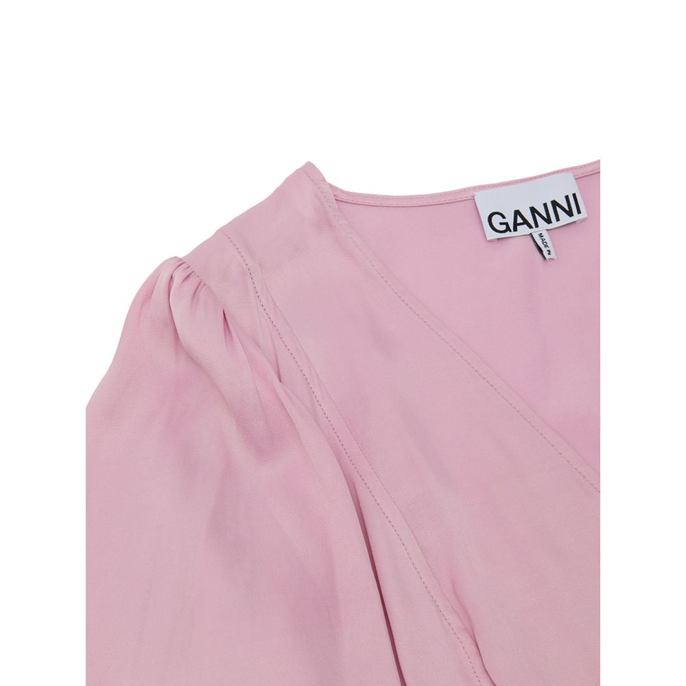 Ganni Pink Tank Tops T for Women detail view