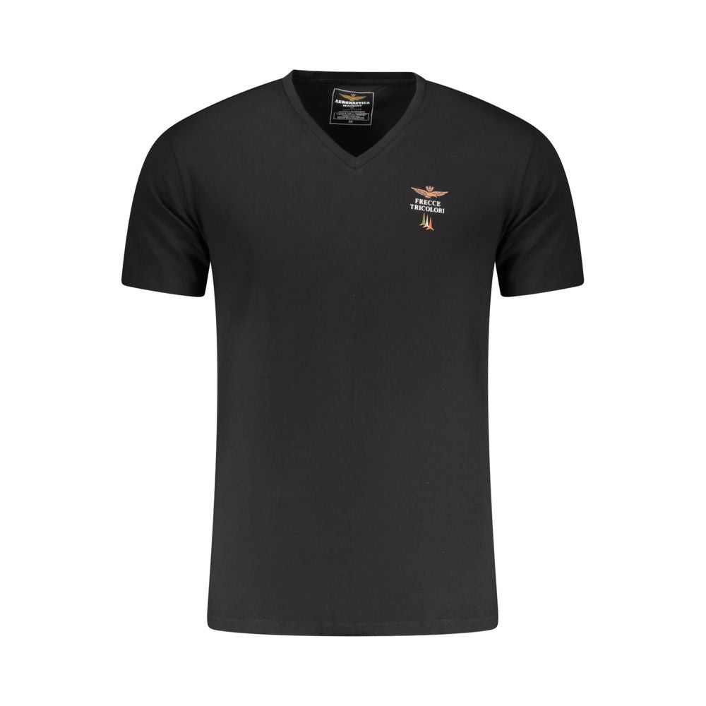 T-shirt homme Aeronautica Militare en coton noir