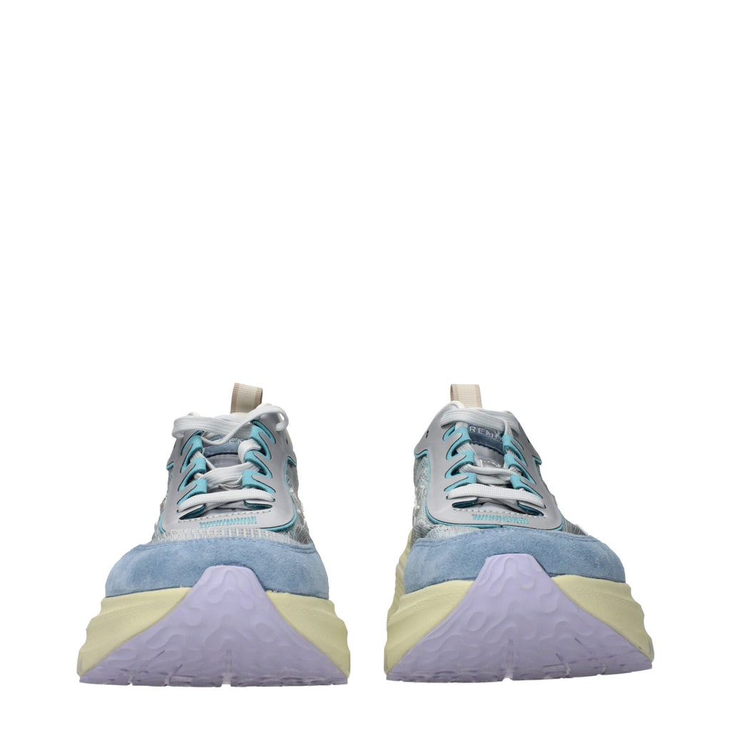 Premiata Light Blue Fabric Sneakers
