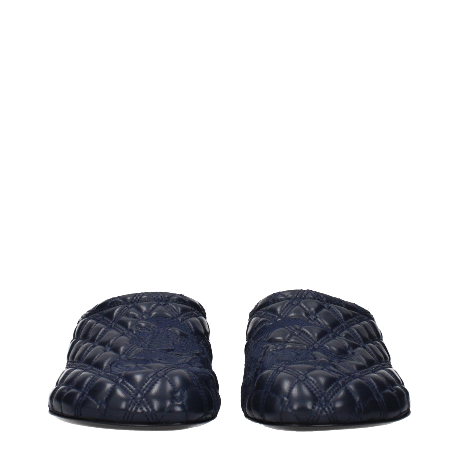 Burberry Blue Leather Slippers