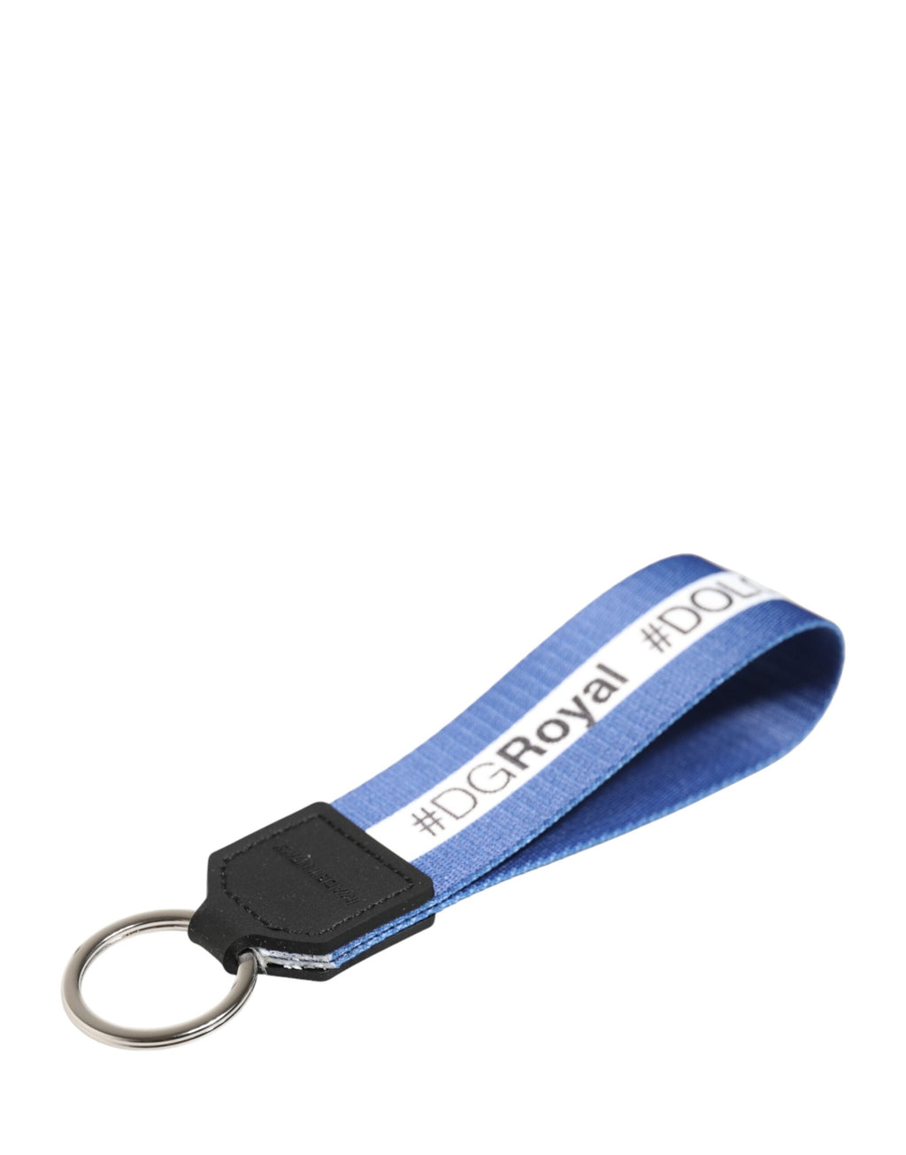 Porte-clés Dolce & Gabbana en polyester PVC blanc et bleu avec logo